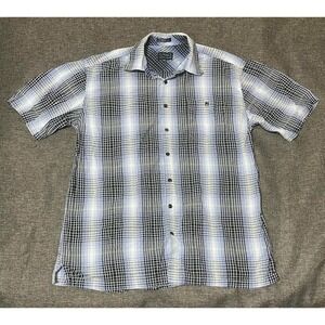 Classics Falcon Bay Men's XLT 17=17 1/2 Plaid Short Sleeve Shirt